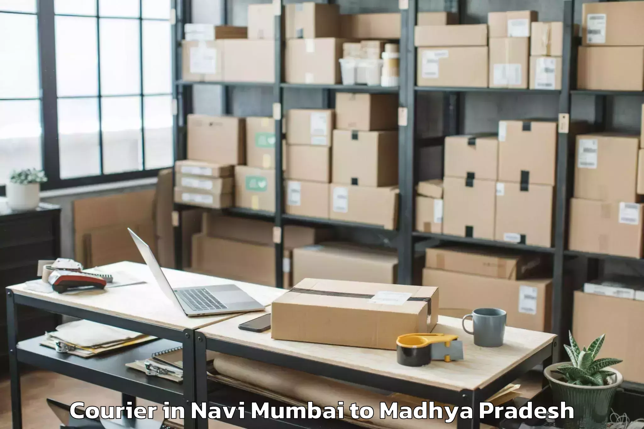 Navi Mumbai to Ganj Basoda Courier Booking